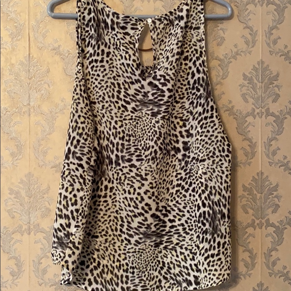 Zebra Pattern Sheer Tank Top - Picture 3 of 3
